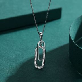 JN1370akki-Y11  925 Silver Necklace  WT:2.4g  L:40+5cm