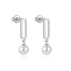 JE6219bihk-Y30  925 Silver Earrings  WT:0.96g  6*20.8mm