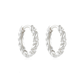 JE6254aikl-Y30  925 Silver Earrings  WT:1.25g  9*11.2mm