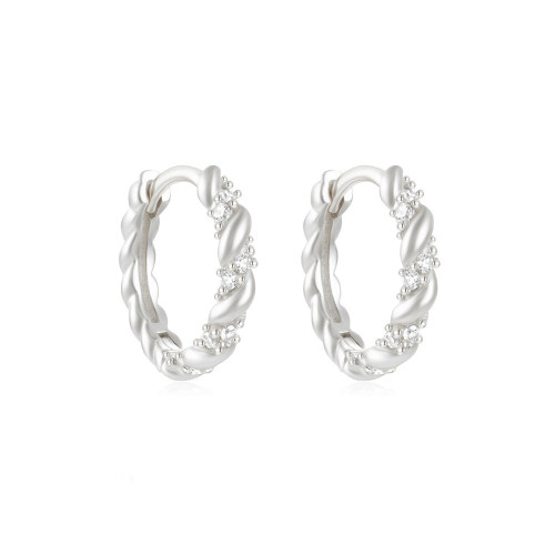 JE6254aikl-Y30  925 Silver Earrings  WT:1.25g  9*11.2mm