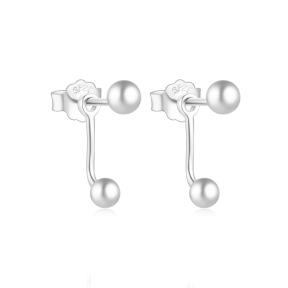 JE6291vhml-Y30  925 Silver Earrings  WT:0.76g  3*11mm