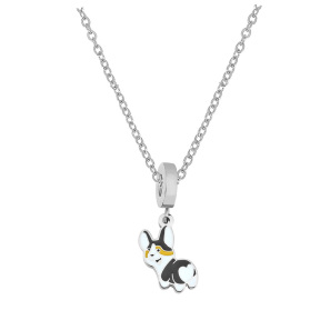 6N2004348ablb-691  Stainless Steel Necklace  Size:40+5CM
