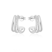 JE6365bjja-Y30  925 Silver Earrings  WT:1.86g  E:12.6*7.8mm