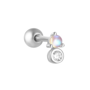 JE6439bboi-Y30  925 Silver Earrings  (1pc)  WT:0.48g  E:5mm