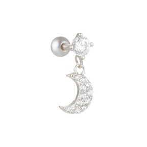 JE6443bbpm-Y30  925 Silver Earrings  (1pc)  WT:0.6g  E:12mm
