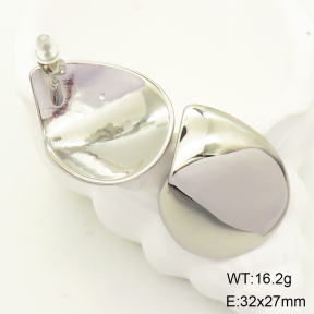 GEE001510bbov-066  Stainless Steel Earrings  Handmade Polished