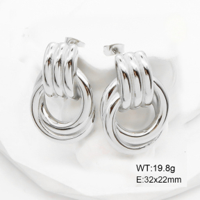 GEE001752bhva-066  Stainless Steel Earrings  Handmade Polished