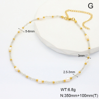 6N4004132biib-908  Stainless Steel Necklace  Labradorite & Cultured Freshwater Pearls