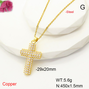 F6N407402ablb-L017  Fashion Copper Necklace