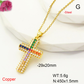 F6N407403ablb-L017  Fashion Copper Necklace