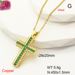 F6N407406ablb-L017  Fashion Copper Necklace