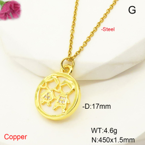 F6N407447baka-L017  Fashion Copper Necklace