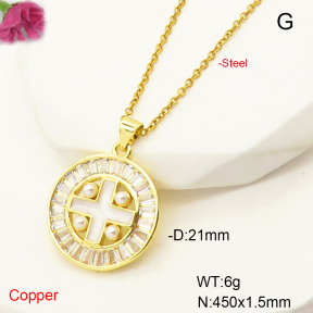 F6N407448ablb-L017  Fashion Copper Necklace
