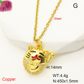 F6N407452aajl-L017  Fashion Copper Necklace