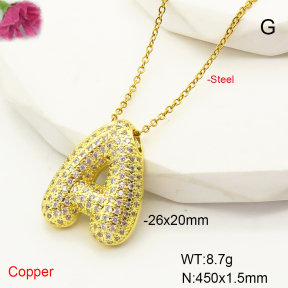 F6N407454bbml-L017  Fashion Copper Necklace