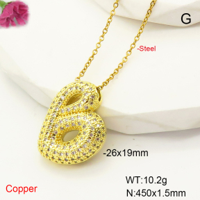 F6N407455bbml-L017  Fashion Copper Necklace