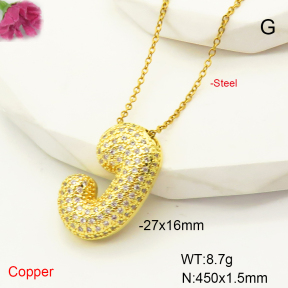F6N407456bbml-L017  Fashion Copper Necklace