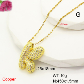 F6N407460bbml-L017  Fashion Copper Necklace