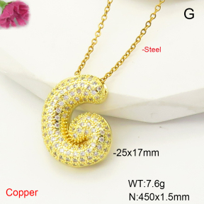 F6N407465bbml-L017  Fashion Copper Necklace