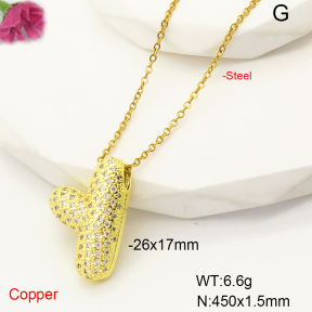 F6N407470bbml-L017  Fashion Copper Necklace