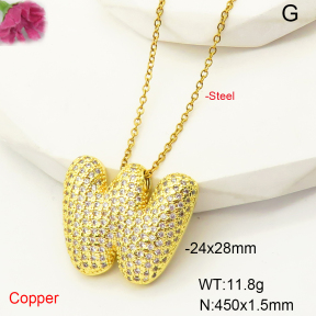 F6N407474bbml-L017  Fashion Copper Necklace