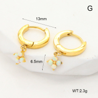 6E4004047vhnv-G034  Stainless Steel Earrings  316 SS Synthetic Opal ,Handmade Polished