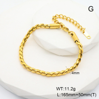GEB000470bvpl-066  Stainless Steel Bracelet  Handmade Polished