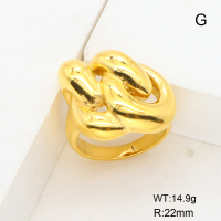 GER000890bhva-066  6-8#  Stainless Steel Ring  Handmade Polished
