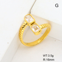 GER000894bhia-066  Stainless Steel Ring  Zircon,Handmade Polished