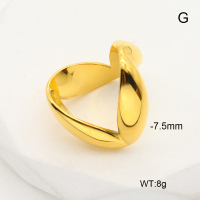 GER000900bhva-066  6-8#  Stainless Steel Ring  Handmade Polished