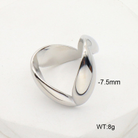 GER000901vbpb-066  6-8#  Stainless Steel Ring  Handmade Polished