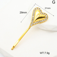 R68A2620  Stainless Steel Hair Acc  Zircon,Handmade Polished