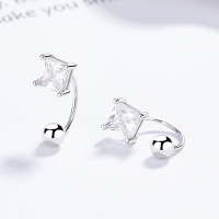 JE6584bibo-Y06  925 Silver Earrings