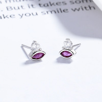 JE6592bhim-Y06  925 Silver Earrings  WT:0.96g  7*6mm