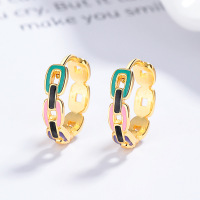 JE6599aima-Y06  925 Silver Earrings  WT:2.3g  14.5*15.2mm