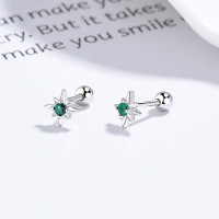 JE6605bhhm-Y06  925 Silver Earrings  WT:0.7g  6mm