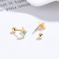 JE6610bhhm-Y06  925 Silver Earrings  WT:0.7g  6mm