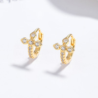 JE6619vhpo-Y06  925 Silver Earrings  WT:1.5g  11*12mm