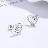 JE6623vhmo-Y06  925 Silver Earrings  WT:1.1g  7.3*8mm