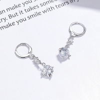 JE6625bihm-Y06  925 Silver Earrings  WT:3.4g  35*9.6mm