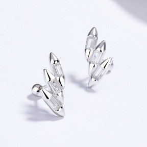 JE6627biim-Y06  925 Silver Earrings  WT:1.65g  15.3*7.4mm