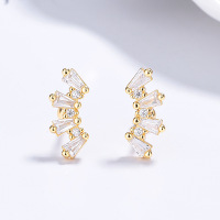 JE6632vhom-Y06  925 Silver Earrings  WT:1.25g  12.3*5.6mm