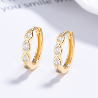 JE6634aikm-Y06  925 Silver Earrings  WT:2g  13.8*14.8mm