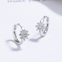 JE6640biho-Y06  925 Silver Earrings  WT:1.6g  11.2*12.7mm