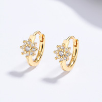 JE6641biho-Y06  925 Silver Earrings  WT:1.6g  11.2*12.7mm