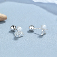 JE6642vhpl-Y06  925 Silver Earrings  WT:1.2g  6.2*6mm