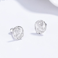 JE6654vhml-Y06  925 Silver Earrings  WT:1g  8*7.2mm