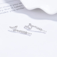 JE6664vhom-Y06  925 Silver Earrings  WT:1.3g  26*5.7mm