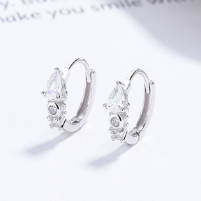 JE6666aijo-Y06  925 Silver Earrings  WT:1.8g  13*15mm