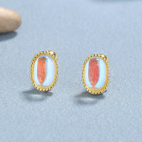 JE6678vhni-Y06  925 Silver Earrings  WT:0.95g  7.2*5mm